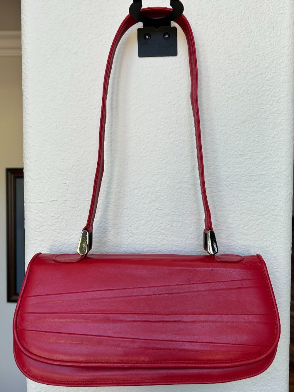 Stuart Weitzman vintage red shoulder bag.